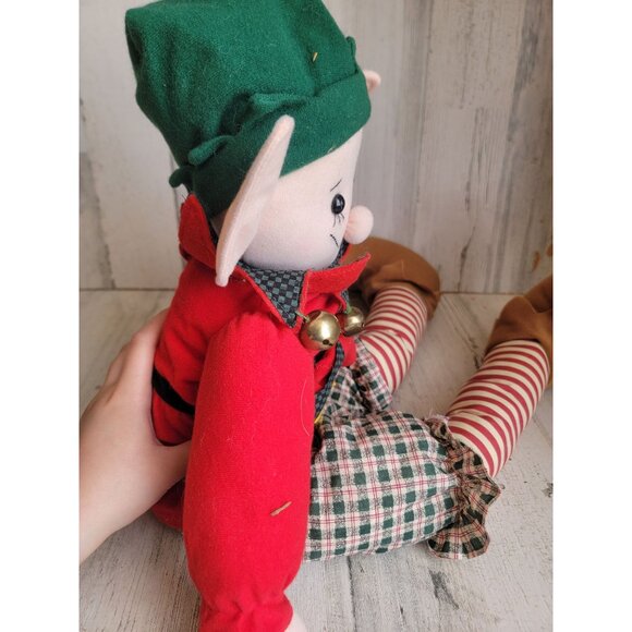 Large vintage elf weighted doll Bell home decor plush xmas - Picture 8 of 8